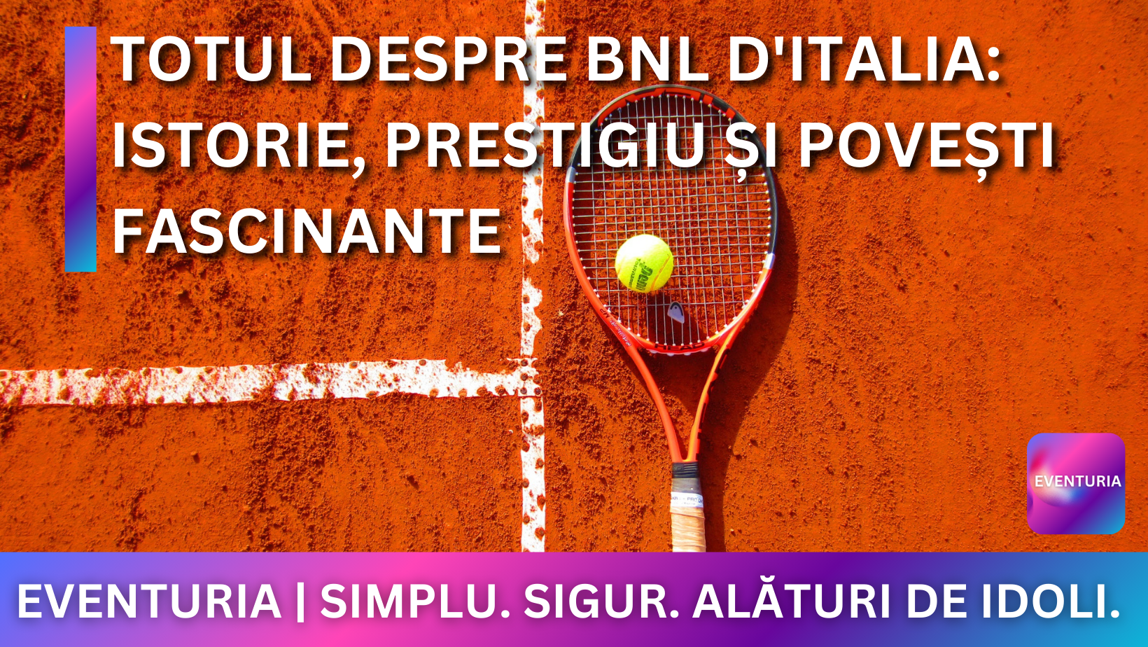 Rachetă de tenis pe teren