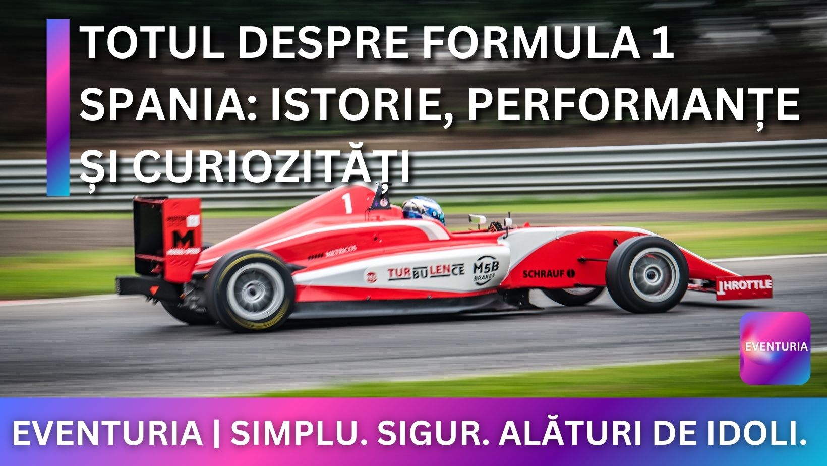 Mașină de F1 pe pistă